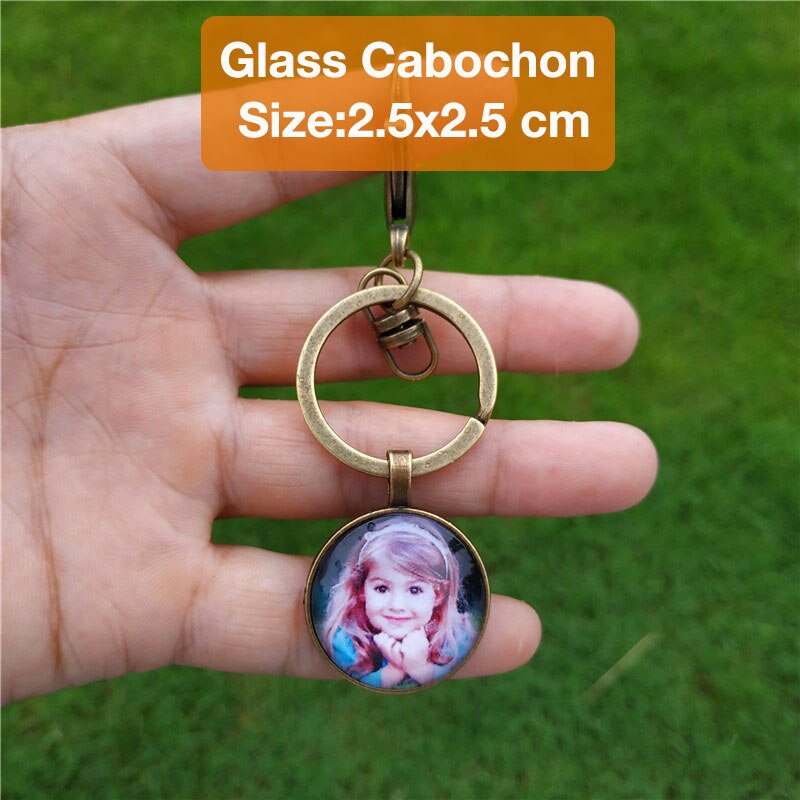 Custom Keychain Photo Key Chains Non-faded Customized Key Ring Photo of Your Baby Child Mom Dad Family Loved One Gift