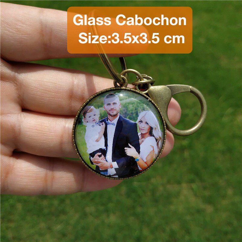 Custom Keychain Photo Key Chains Non-faded Customized Key Ring Photo of Your Baby Child Mom Dad Family Loved One Gift