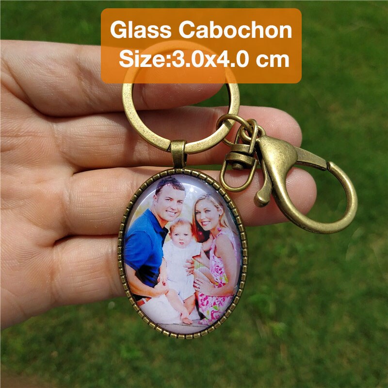 Custom Keychain Photo Key Chains Non-faded Customized Key Ring Photo of Your Baby Child Mom Dad Family Loved One Gift