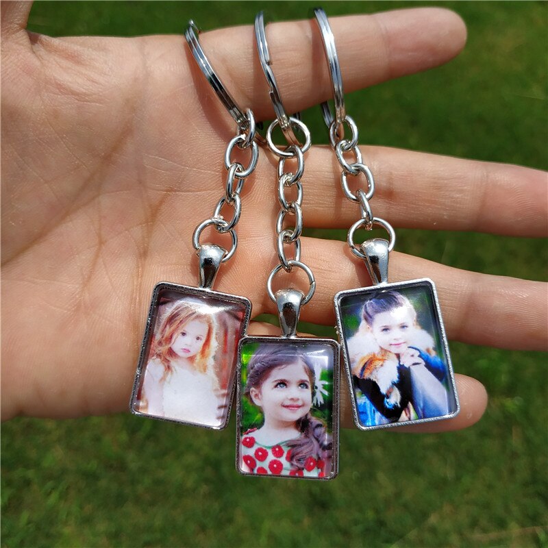 Custom Keychain Photo Key Chains Non-faded Customized Key Ring Photo of Your Baby Child Mom Dad Family Loved One Gift