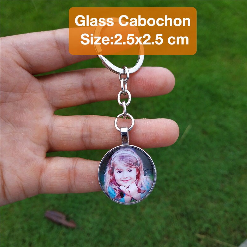 Custom Keychain Photo Key Chains Non-faded Customized Key Ring Photo of Your Baby Child Mom Dad Family Loved One Gift