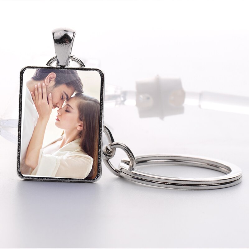 Custom Keychain Photo Key Chains Non-faded Customized Key Ring Photo of Your Baby Child Mom Dad Family Loved One Gift