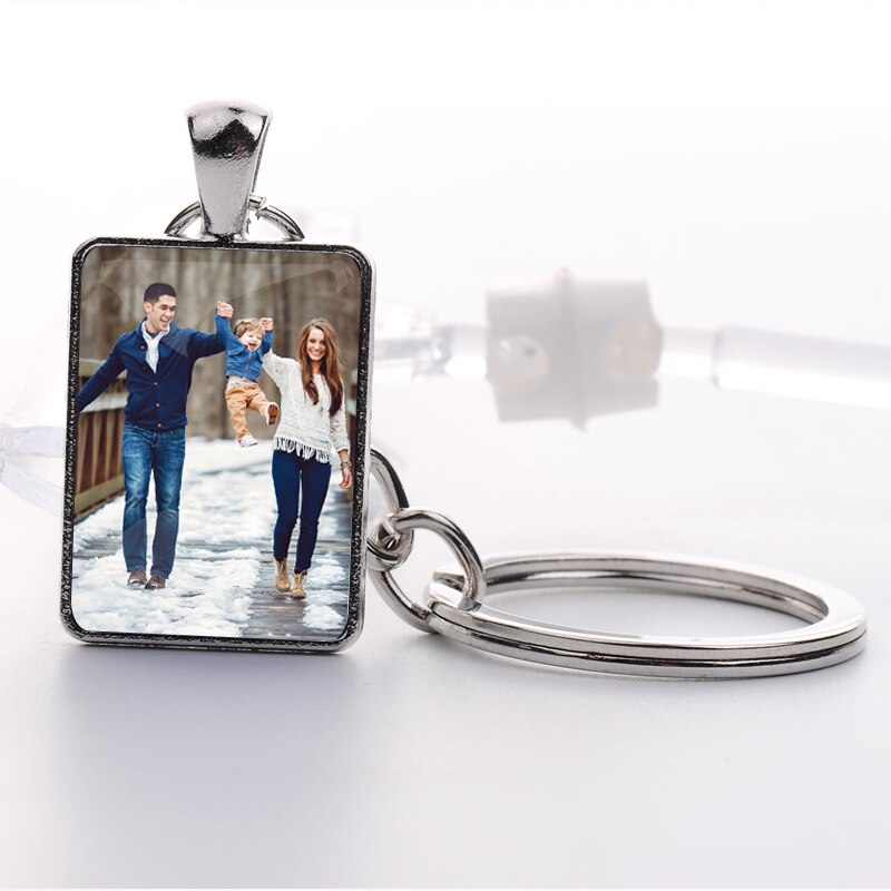 Custom Keychain Photo Key Chains Non-faded Customized Key Ring Photo of Your Baby Child Mom Dad Family Loved One Gift