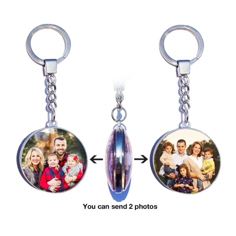 Custom Keychain Photo Key Chains Non-faded Customized Key Ring Photo of Your Baby Child Mom Dad Family Loved One Gift