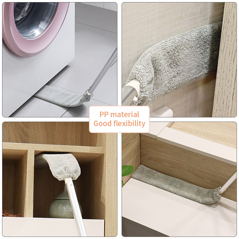 Long handle Bedside Dust Brush Mop Flexible Dust Brush for Sofa Gap Extensible Dust Cleaner Household Cleaning Tools