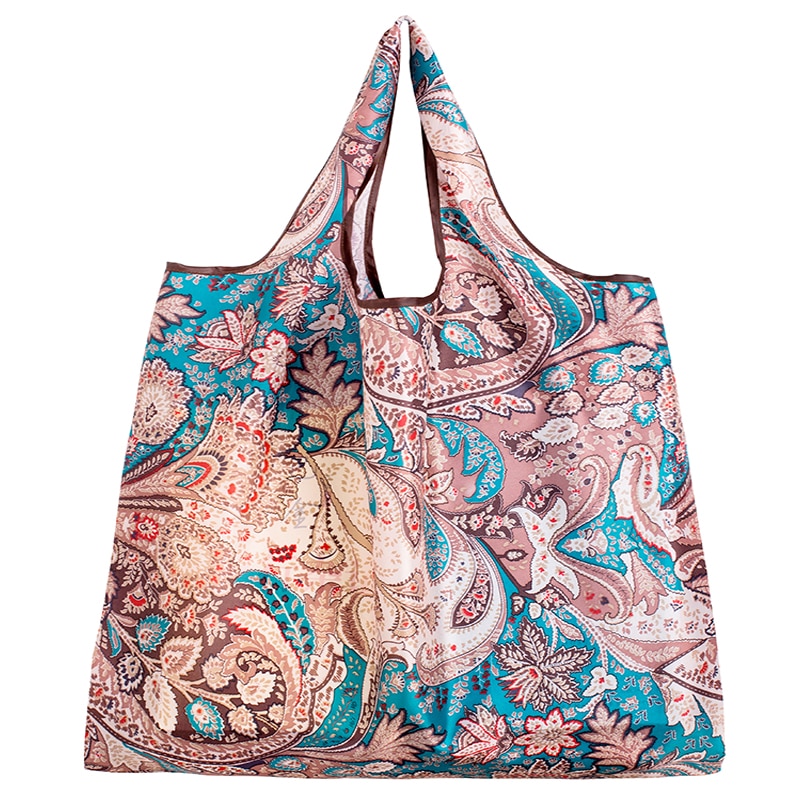 Big Size Thick Nylon Large Tote ECO Reusable Polyester Portable Shoulder Women's Handbags Folding Pouch Shopping Bag Foldable