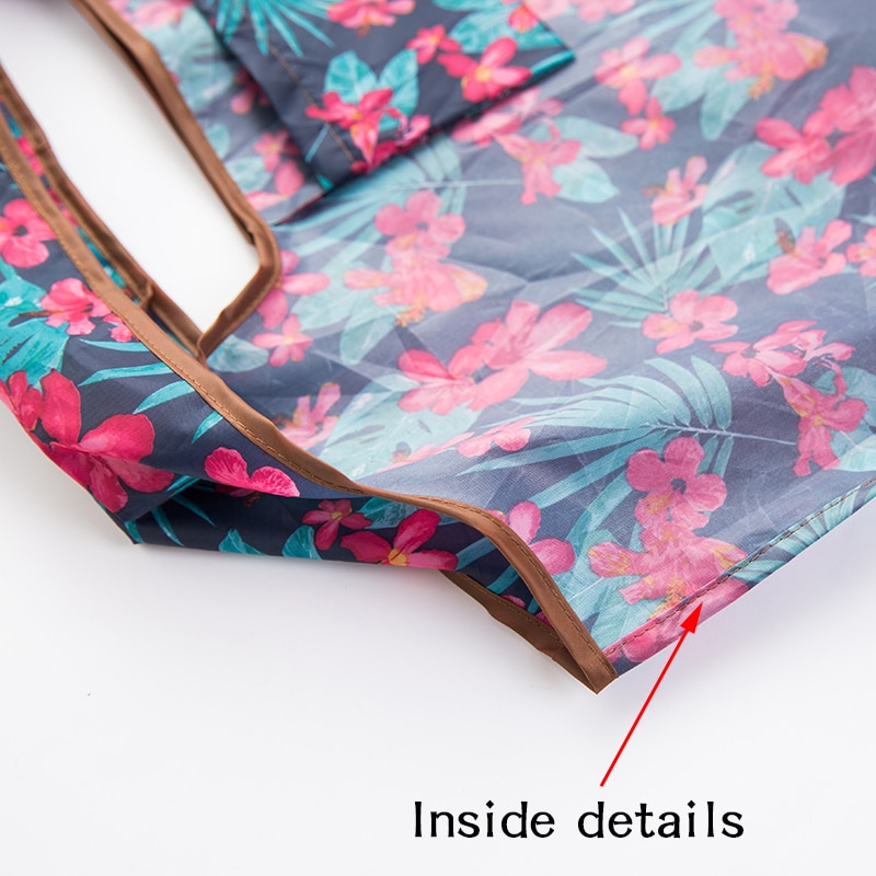 Big Size Thick Nylon Large Tote ECO Reusable Polyester Portable Shoulder Women's Handbags Folding Pouch Shopping Bag Foldable