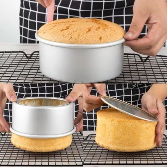 Round Live Bottom Cake Mold Baking Mold Bread Decoration Non-stick Home Kitchen Oven Baking Tool Tray 1PCS 2/4/6/8/10 Inch
