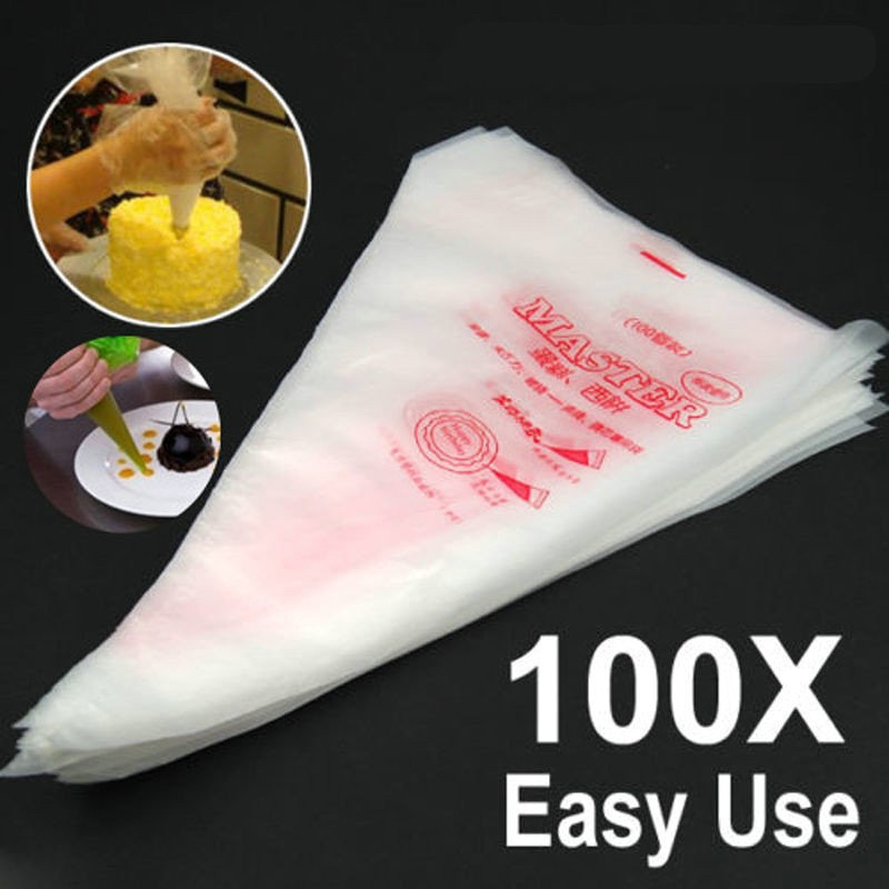Thickened Disposable Cream Cake Icing Piping Decorating Bags and Pastry Bags Pastry Bags of 100 Pieces Baking Bare Tools