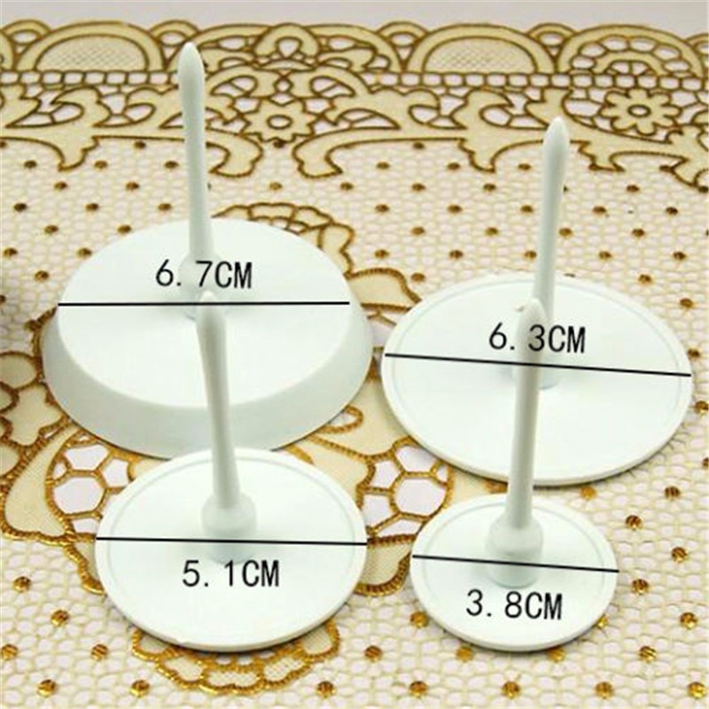 4PCS Sugarcraft Cupcake Cake Stand Icing Cream Flower Decorating Nail Set Tool