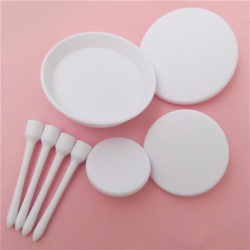 4PCS Sugarcraft Cupcake Cake Stand Icing Cream Flower Decorating Nail Set Tool
