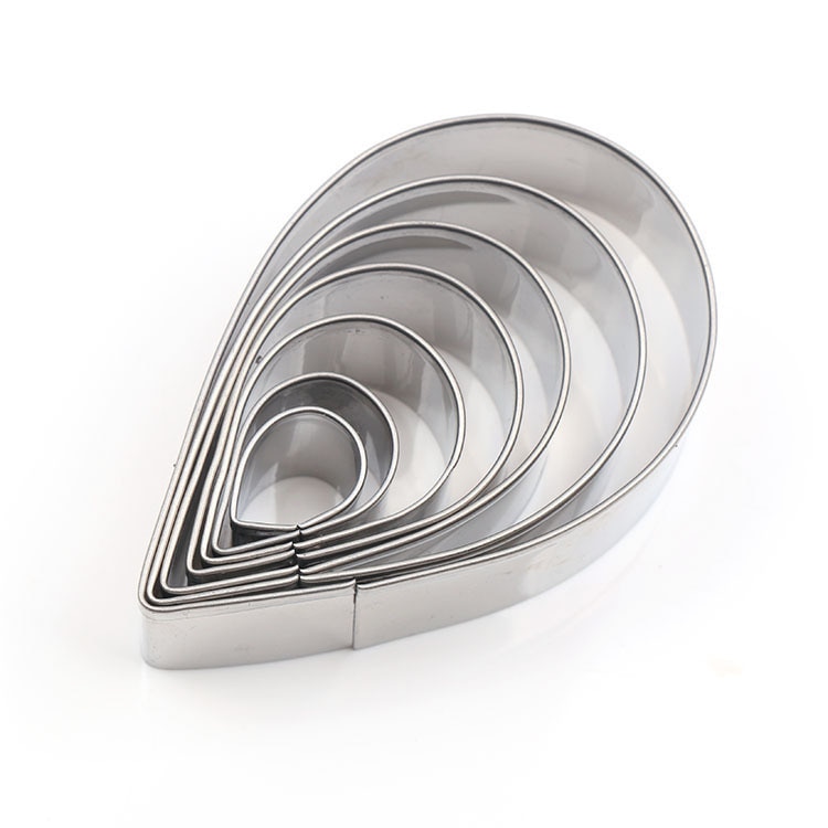Stainless Steel Mold 7pcs/set Rose Petal Cookie Cutter Pastry Mould Sugarcraft Cake Decorating Tool