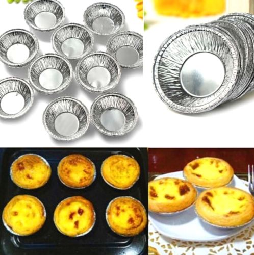 100PCs Disposable Aluminum Foil Baking Cups Egg Tart Pan Cupcake Case Tar Cake Mold 100PCs Disposable Aluminum Foil Baking Cups Egg Tart Pan Cupcake Case Tar Cake Mold