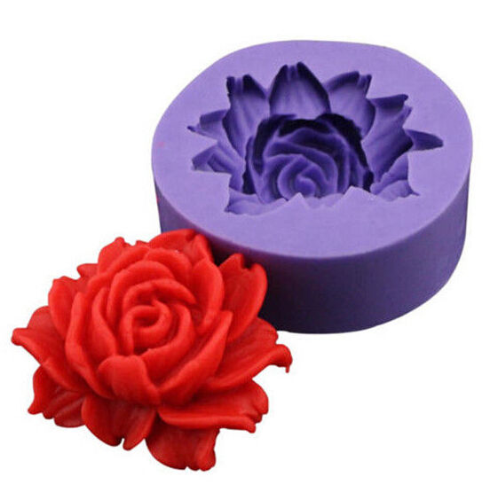 3.6*1.6cm Small Silicone Mold Rose Flower Mold Chocolate Candy Resin Clay Crafts Molds Sugarcraft Fondant Cake Decorating Tools