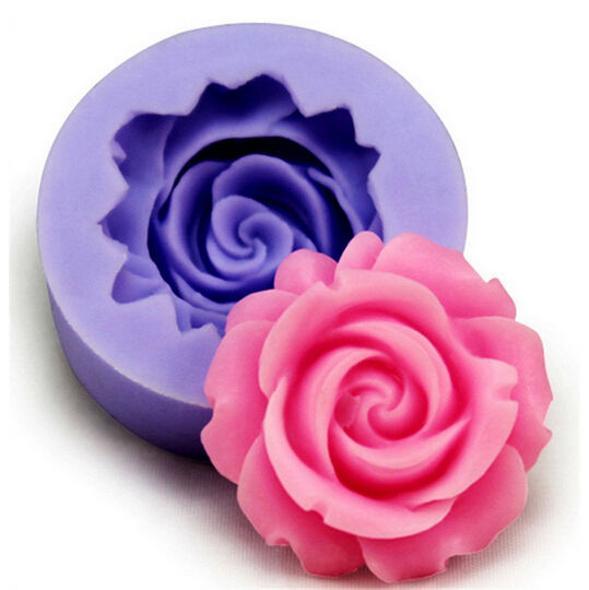 3.6*1.6cm Small Silicone Mold Rose Flower Mold Chocolate Candy Resin Clay Crafts Molds Sugarcraft Fondant Cake Decorating Tools