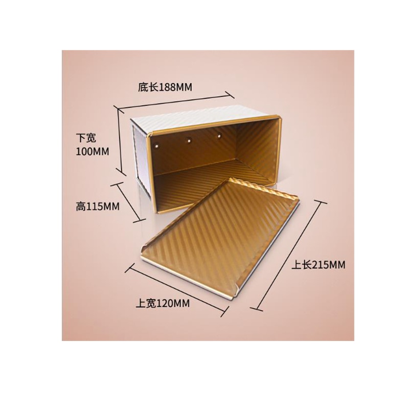 Toast Mould 450 G Nonstick Aluminium Alloy Box With Lid Bread Loaf Pan Cake Bake Mold cozinha Cake Tools