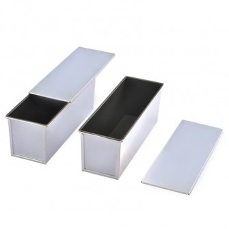 Aluminum alloy black non-stick coating Toast boxes Bread Loaf Pan cake mold baking tool with lid 250g/450g/600g/750g/900g/1000g