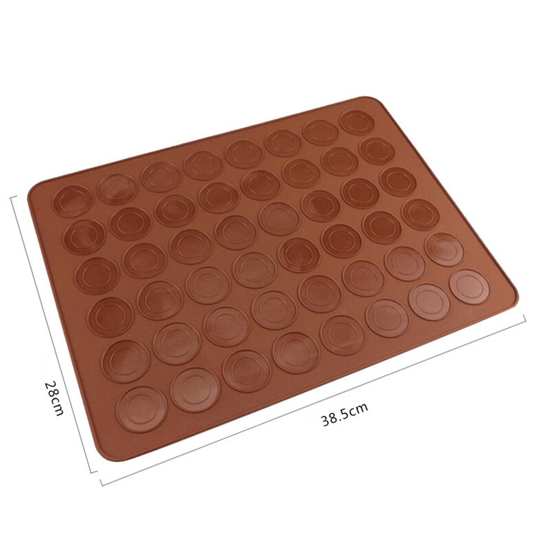 Macaron silicone pad baking mat Round Shape Baking Pad DIY Cake Dessert Oven Liner baking tools for cakes 48 Hole 38*28cm