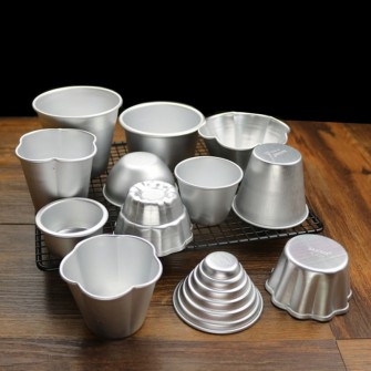 DIY Baking tool aluminum alloy cake mould pudding egg tart steamed bread bread cake mould
