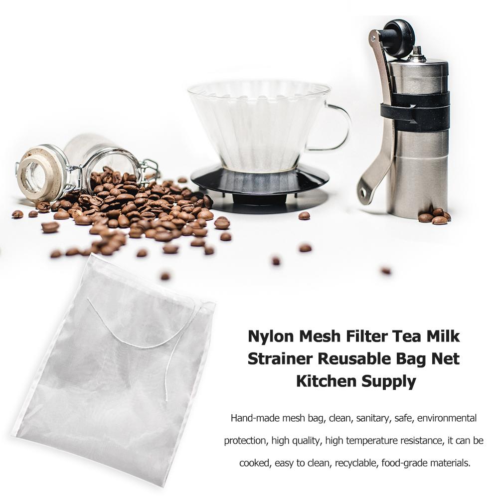 Nut Milk Bag Reusable Almond Milk Bag Strainer Fine Mesh Nylon Cheesecloth Cold Brew Coffee Filter 20X30cm