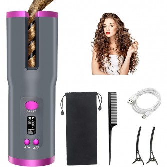 Automatic Hair Curler Auto Ceramic Wireless Curling Iron Hair Waver Tongs Beach Waves Iron Curling Wand Air Curler USB Cordless