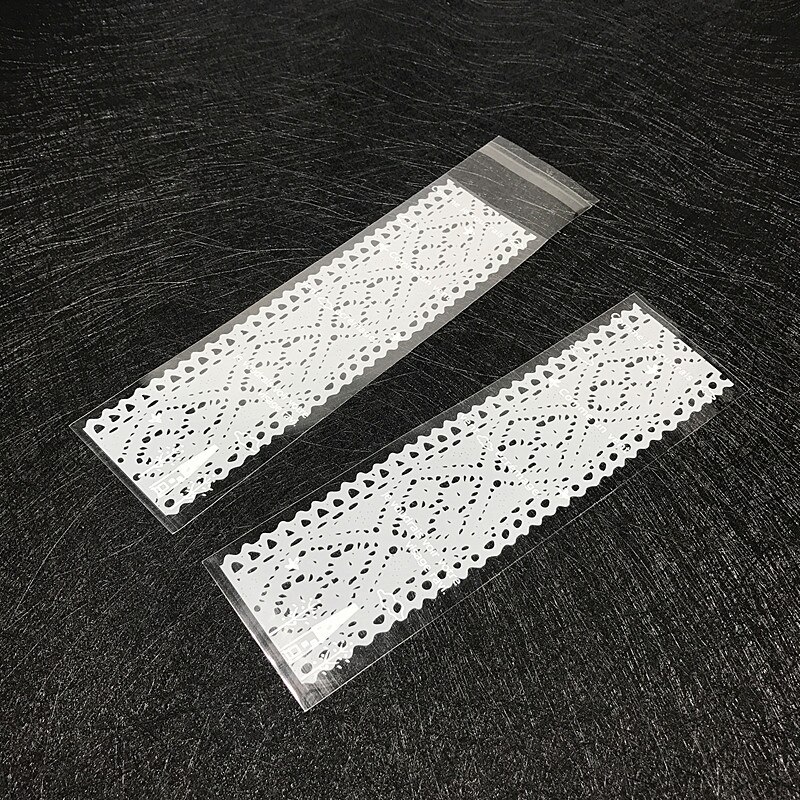 100pcs Finger Biscuit Cookie Bags White Lace Long Plastic Gift DIY Kraft Card Packaging Cupcake Self Adhesive Bag 100pcs Finger Biscuit Cookie Bags White Lace Long Plastic Gift DIY Kraft Card Packaging Cupcake Self Adhesive Bag