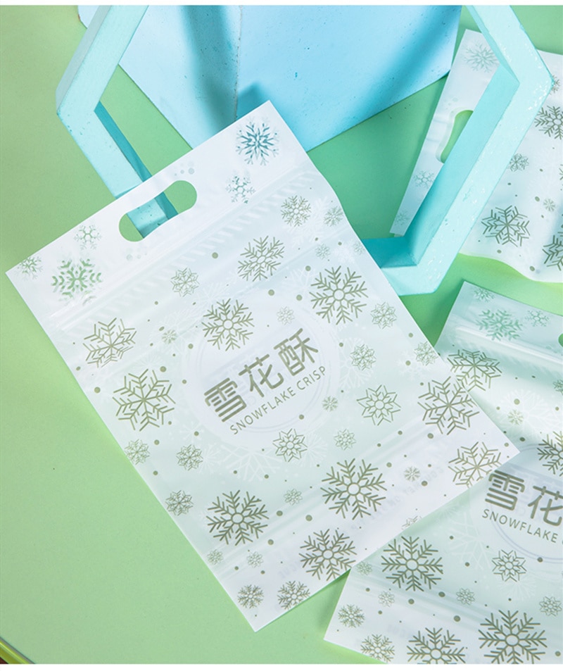 10pcs Nougat Candy Plastic Zippe Bags Hand Made Cookie Gift Packaging Self Stand Biscuits Chrismas Wedding Favor Bag