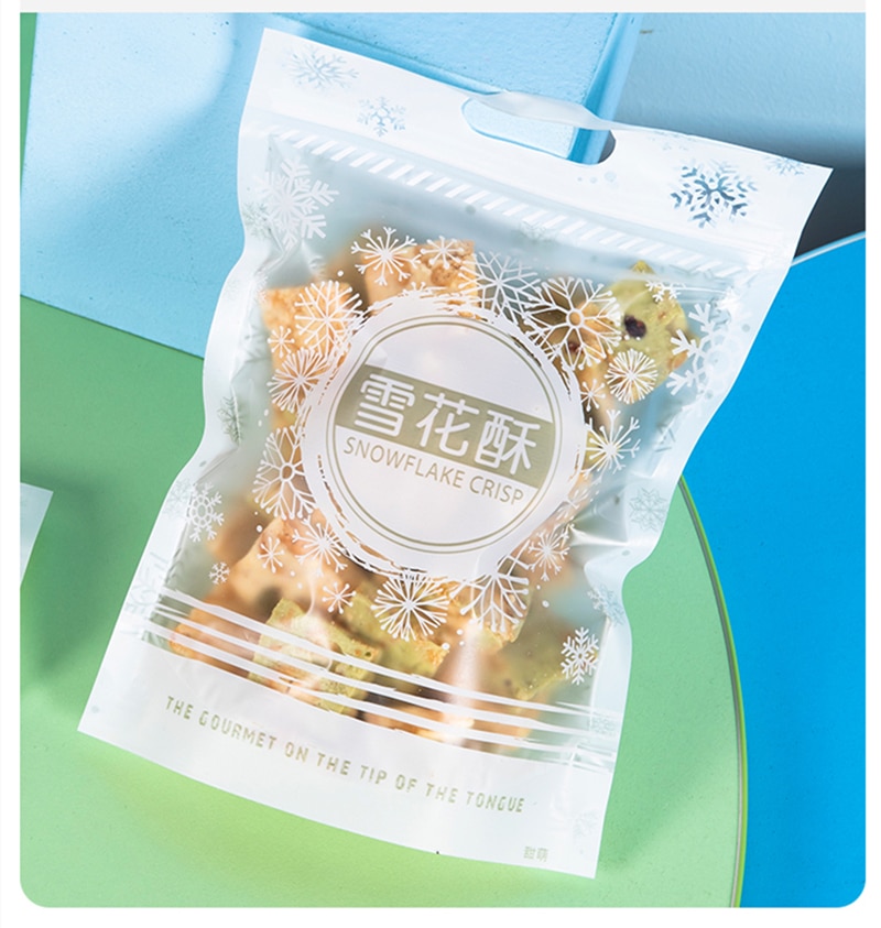 10pcs Nougat Candy Plastic Zippe Bags Hand Made Cookie Gift Packaging Self Stand Biscuits Chrismas Wedding Favor Bag