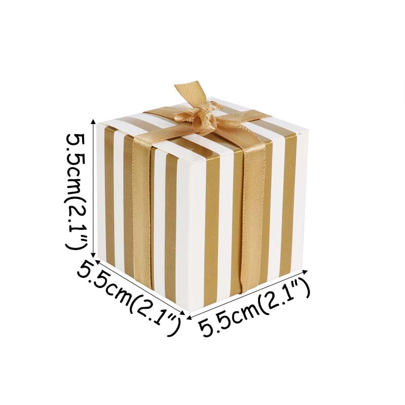 Wedding Decoration Small Gift Box Bulk Candy Boxes with Ribbons Gold Striped Box Party Favors Baby Shower Birthday Supplies Wedding Decoration Small Gift Box Bulk Candy Boxes with Ribbons Gold Striped Box Party Favors Baby Shower Birthday Supplies