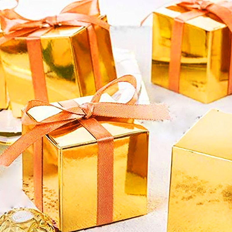 Wedding Decoration Small Gift Box Bulk Candy Boxes with Ribbons Gold Striped Box Party Favors Baby Shower Birthday Supplies Wedding Decoration Small Gift Box Bulk Candy Boxes with Ribbons Gold Striped Box Party Favors Baby Shower Birthday Supplies