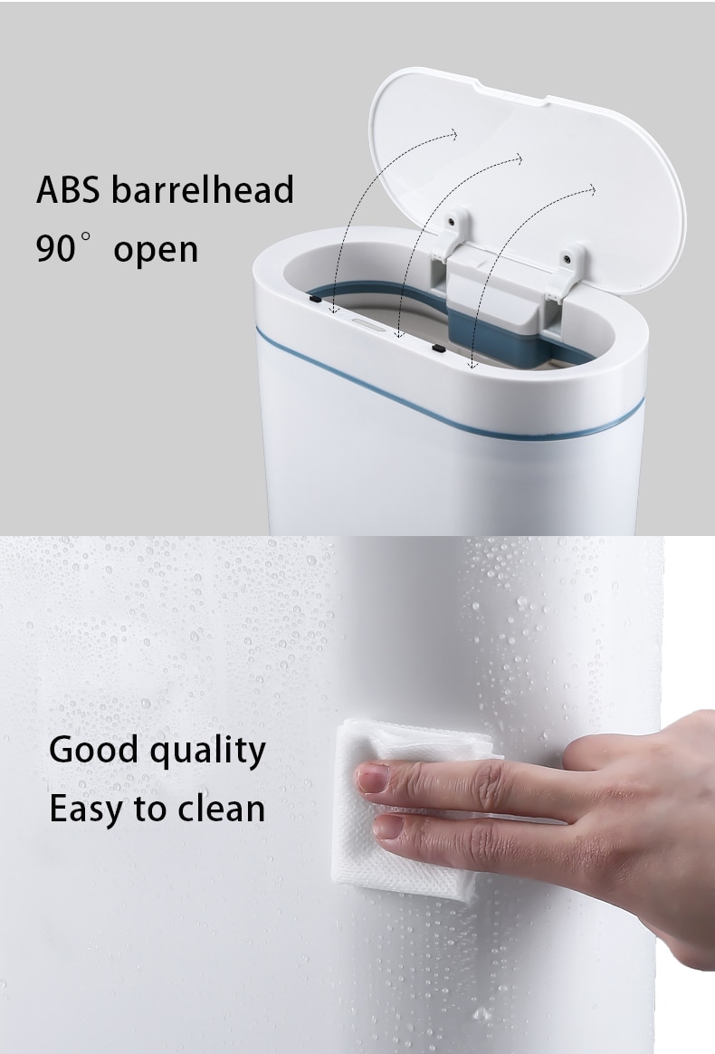 Smart Sensor Trash Can Electronic Automatic Household Bathroom Toilet Waterproof Narrow Seam Smart Sensor Trash Can Electronic Automatic Household Bathroom Toilet Waterproof Narrow Seam