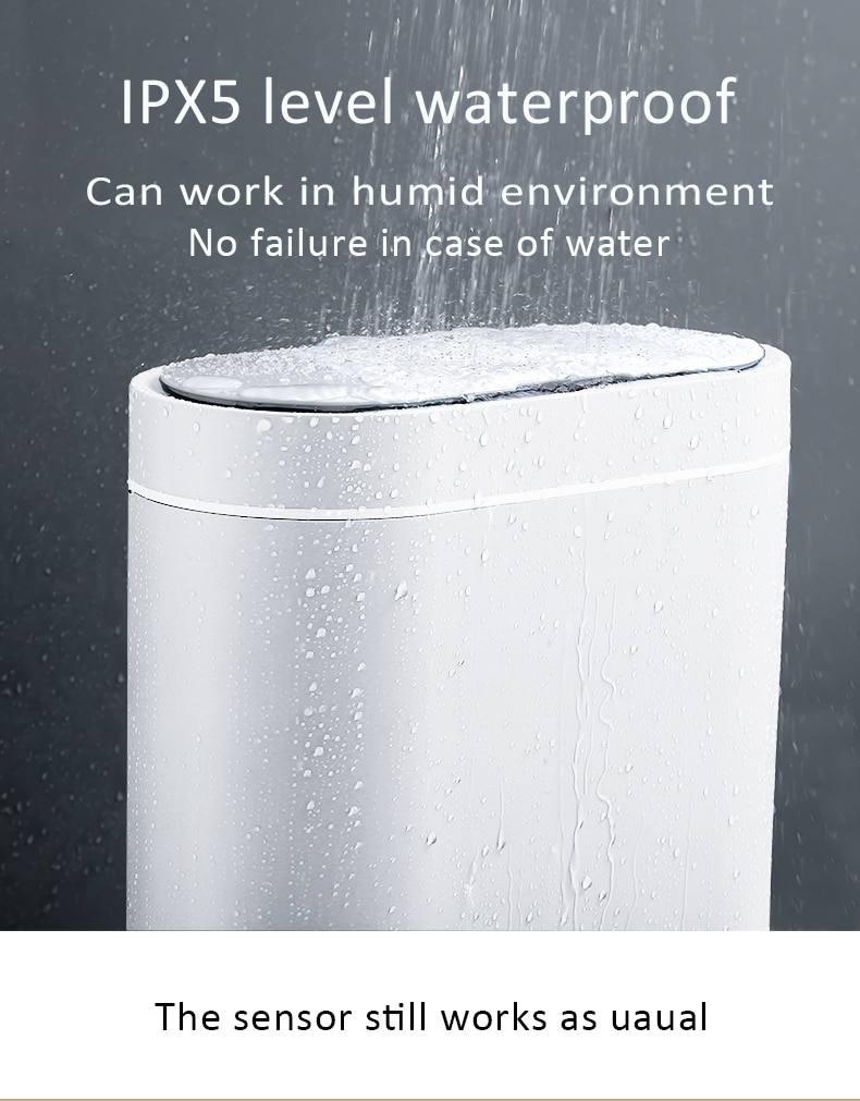 Smart Sensor Trash Can Electronic Automatic Household Bathroom Toilet Waterproof Narrow Seam Smart Sensor Trash Can Electronic Automatic Household Bathroom Toilet Waterproof Narrow Seam