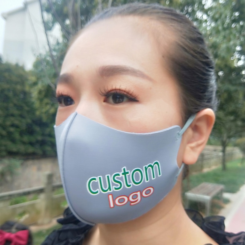 Custom Masks Adult Printing Picture Logo Free Design Scheme Corporate Gifts For Customers Adjustable Rope Size