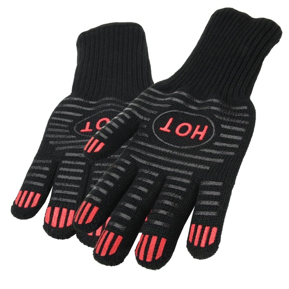 BBQ Glove 300-500 Centigrade Extreme Heat Resistant Silicone Microwave kitchen Gloves Cooking Grill Oven Mitts Gloves