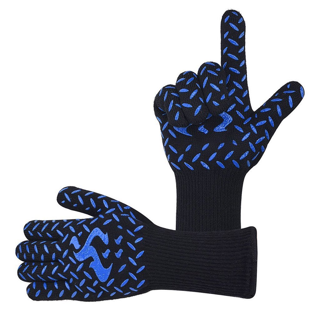 BBQ Glove 300-500 Centigrade Extreme Heat Resistant Silicone Microwave kitchen Gloves Cooking Grill Oven Mitts Gloves