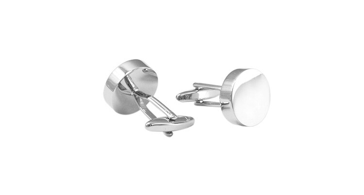 Engraving Logo Cufflinks for Mens Shirt Special Gift Cuff Buttons High quality Blank Silver Color Cuff Links Brand