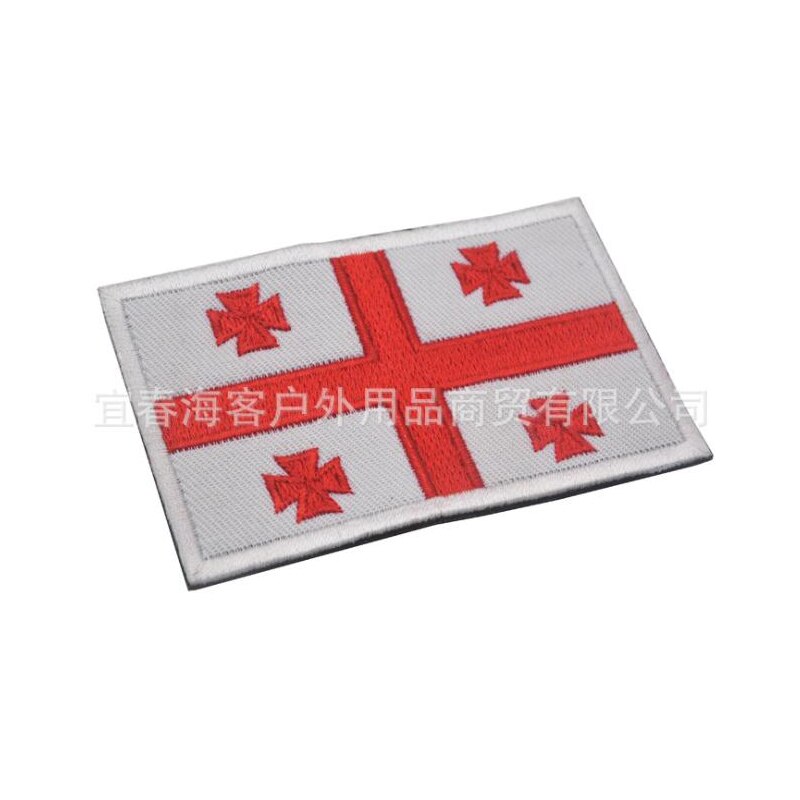 1pc 3D Embroidery Patch Mongolia Georgia Jordan Lebanon Palestine Flag Badge Armor Morale Cap Denim Jacket Backpack Hat Icon
