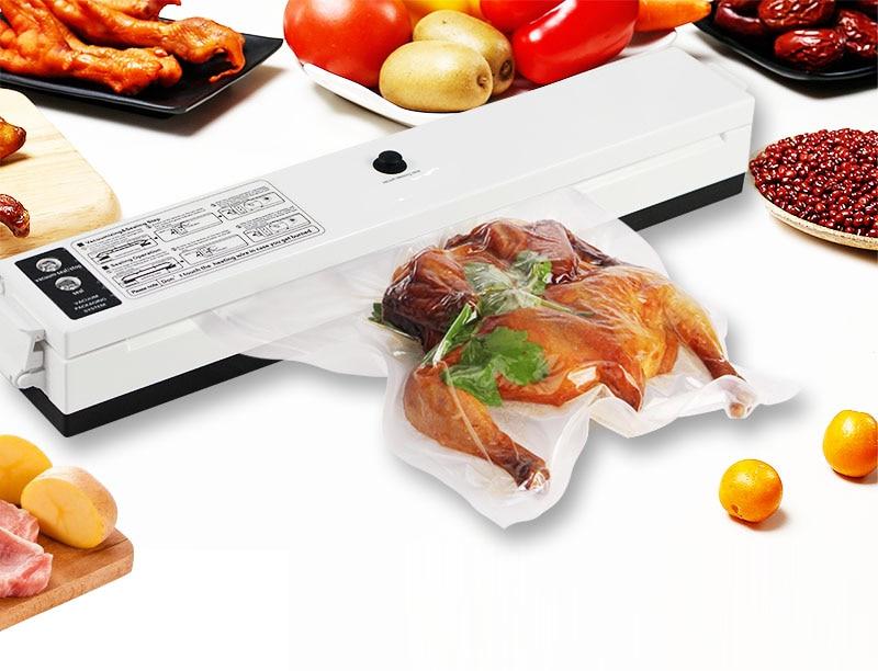 ATWFS Food Vacuum Sealer Storage Packing Sealing Machine Kitchen Vacuum Container Packer Food Saver with 15pcs Vacum Bag