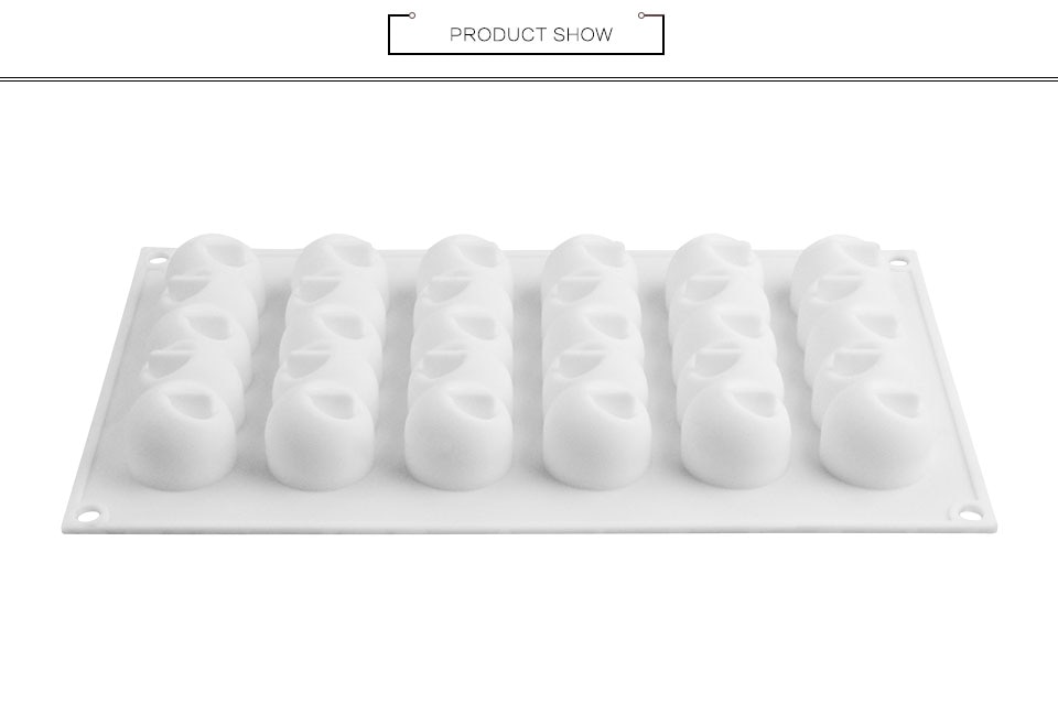 SILIKOLOVE 6-Concave Ball Long Strip-Shaped Silicone Mouse Cake Mold 3d Baking Tools Dessert Decoration Bakeware For Wedding