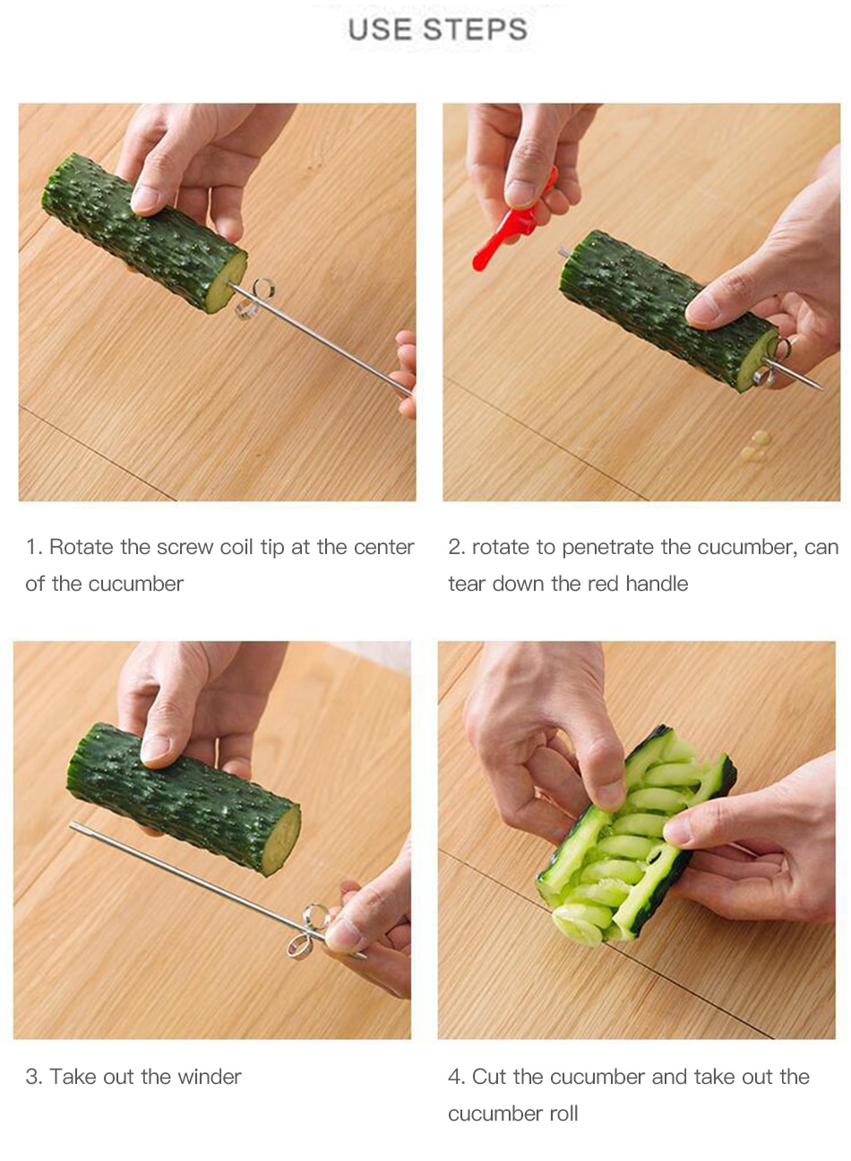 Vegetables Spiral Knife Potato Carrot Cucumber Chopper Easy Spiral Screw Slicer Cutter Spiralizer kitchen Accessories Gadgets