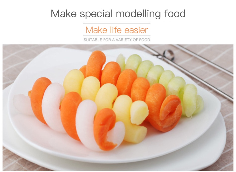 Vegetables Spiral Knife Potato Carrot Cucumber Chopper Easy Spiral Screw Slicer Cutter Spiralizer kitchen Accessories Gadgets