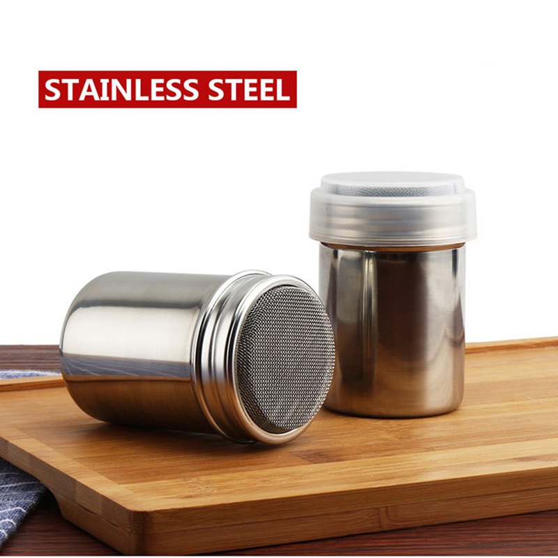 Stainless Steel Chocolate Shaker Icing Sugar Powder Flour Powder Cocoa Coffee Sifter Shakers with cover