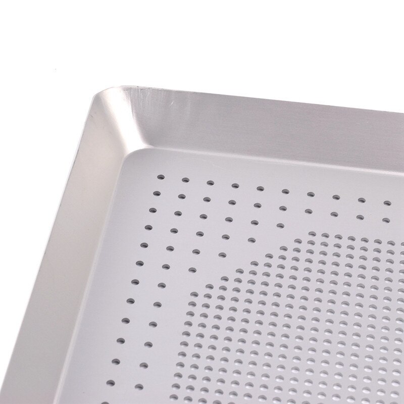square Rectangle Pizza Baking Pan Nonstick Pizza hole tray Pan Steel Round Crispy Crust Pizza Oven Tray Perforated Bakeware Tool