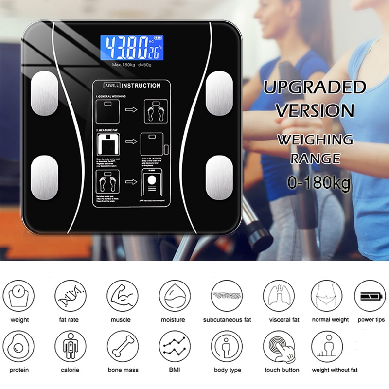 Body Weight Scale BMI Scale Balance Smart Electronic Scale Bath Scales Household LED Digital Weighing Scale