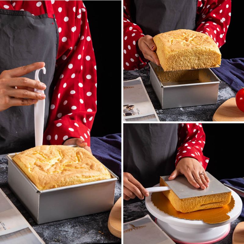DIY Square Non Stick Cake Pan Pie Loaf Toast Bread Mold Bakeware Tray Baking Supplies 4-10 Inch