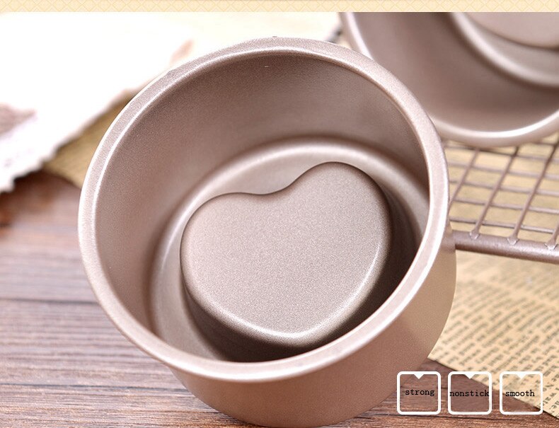 Heart Nonstick Matel 3D Baking Cake Pan Fondant Decorating Muffin Bun Cupcake Mold Tins Baking Tool  Chocolate Pan 3D Heart Mold