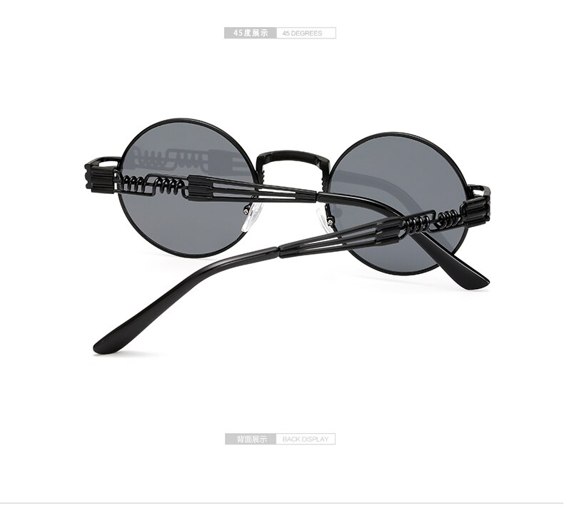Sunglasses Men Metal Round Shades Male Clear Sun Glasses For Women Hip Hop Steam Punk Sunglasses for women men