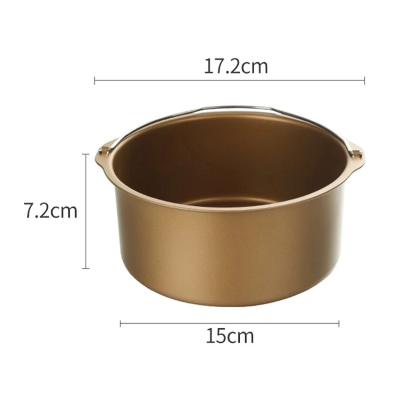 Air Fryer Cake Mold Barrel Baking Pan Tray Oven Frying Roasting Basket Bakeware 6/7/8 Inch Non Stick