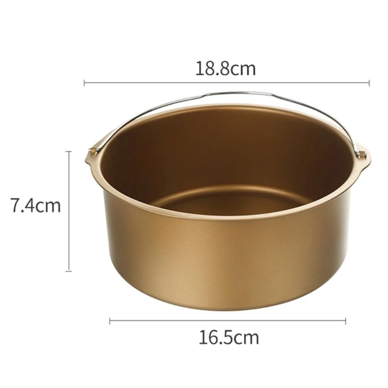 Air Fryer Cake Mold Barrel Baking Pan Tray Oven Frying Roasting Basket Bakeware 6/7/8 Inch Non Stick