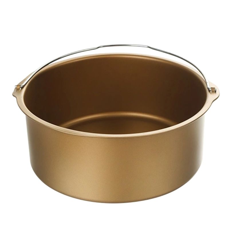 Air Fryer Cake Mold Barrel Baking Pan Tray Oven Frying Roasting Basket Bakeware 6/7/8 Inch Non Stick